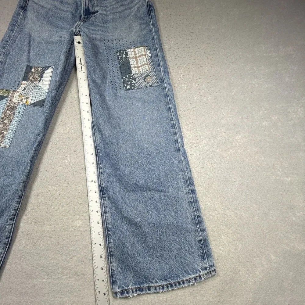 Abercrombie & Fitch Jeans Women’s 29 Authentic Rigid Denim Baggy Patchwork